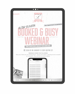 Replay video* BOOKED & BUSY WEBINAR REPLAY*** Lizzy Lash